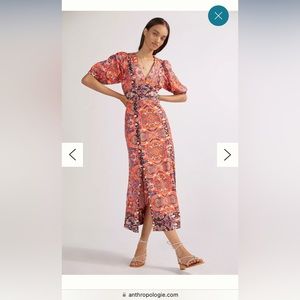 Anthropologie floral maxi dress